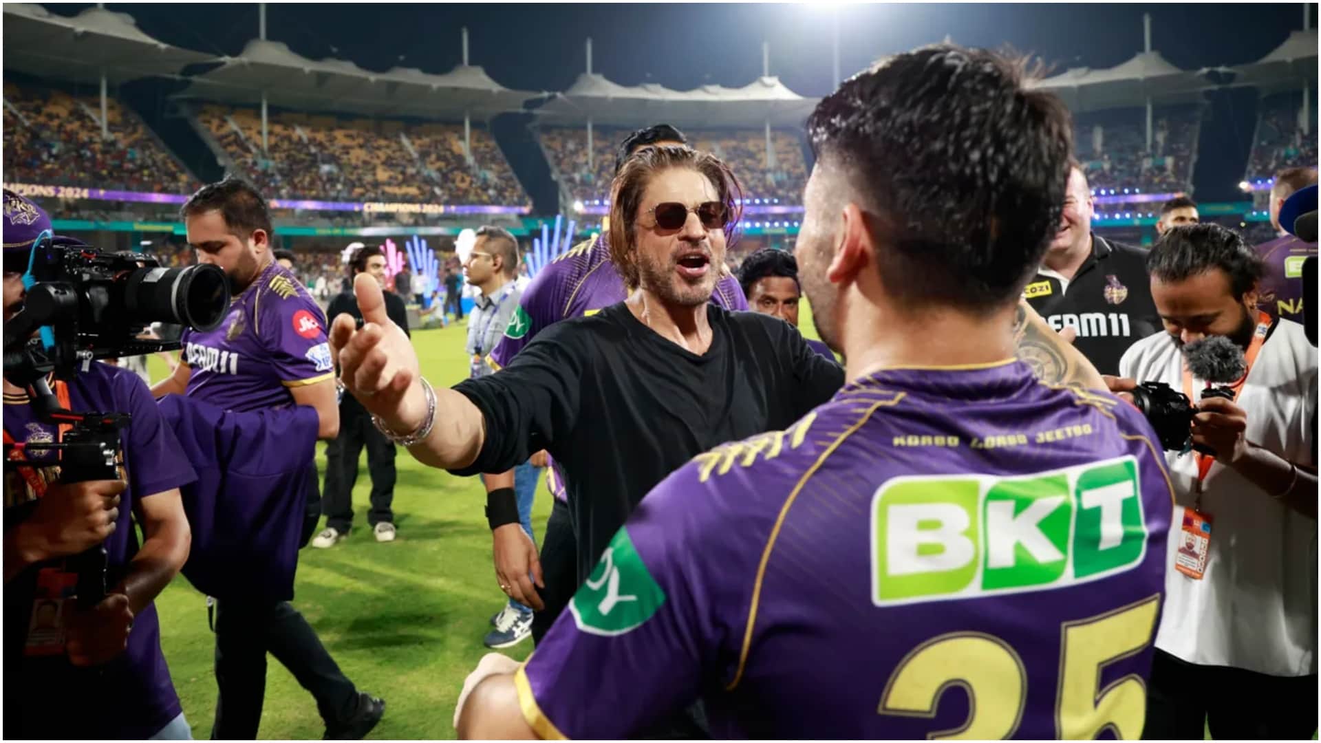 IPL 2024: Shah Rukh Khan kissed Gambhir on forehead, hugged Gauri-Suhana, victory lap, Winning Moment Photos