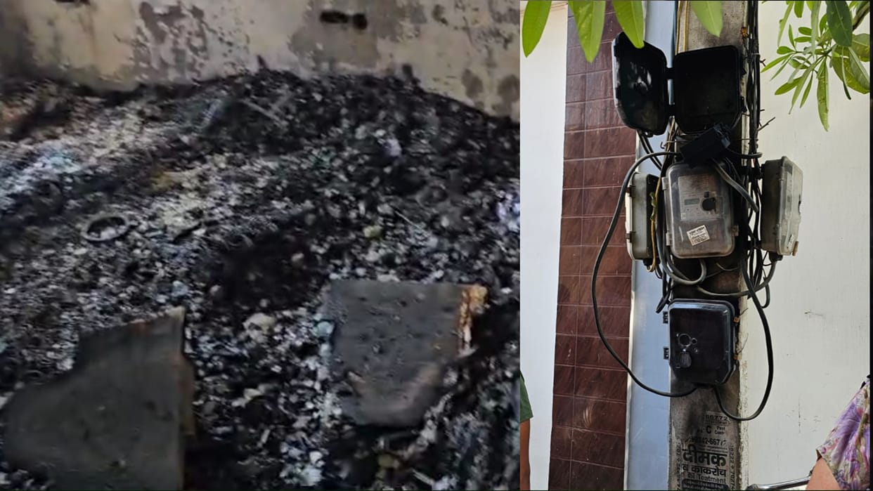 Panipat: Fire broke out in a house in Shanti Nagar