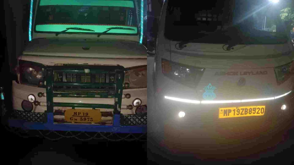 Umaria news: Police seized two pickups filled with animals being taken to Katni.