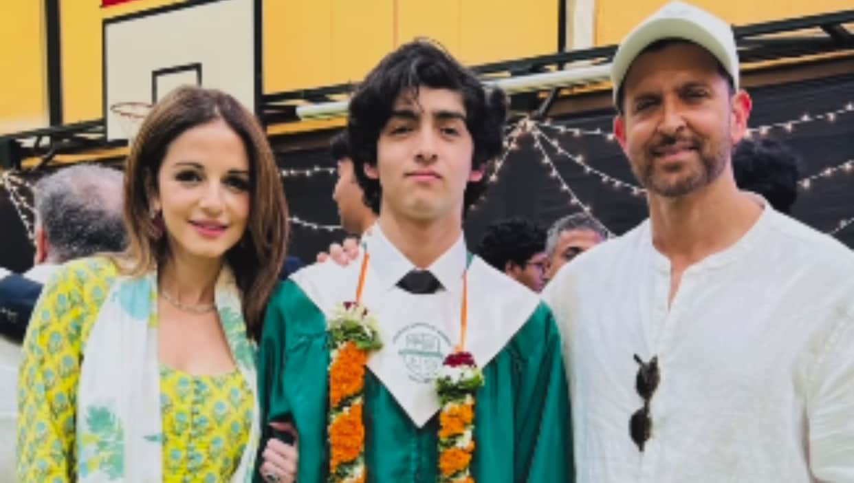 Fighter actor Hrithik Roshan and Sussanne Khan attended their son Hreehan Roshan’s graduation ceremony