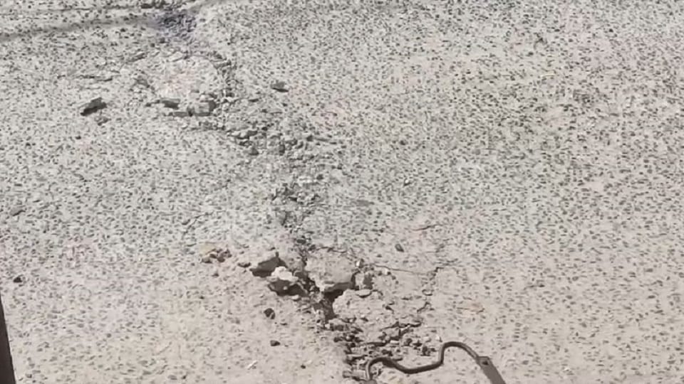 Road burst with explosion in Aliganj, CCTV footage goes viral
