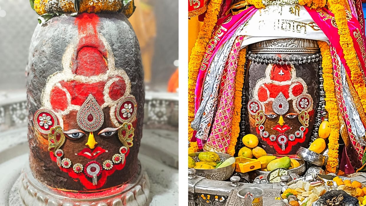 Mahakaal's Bhasma Aarti performed after anointment with Panchamrit and fruit juice