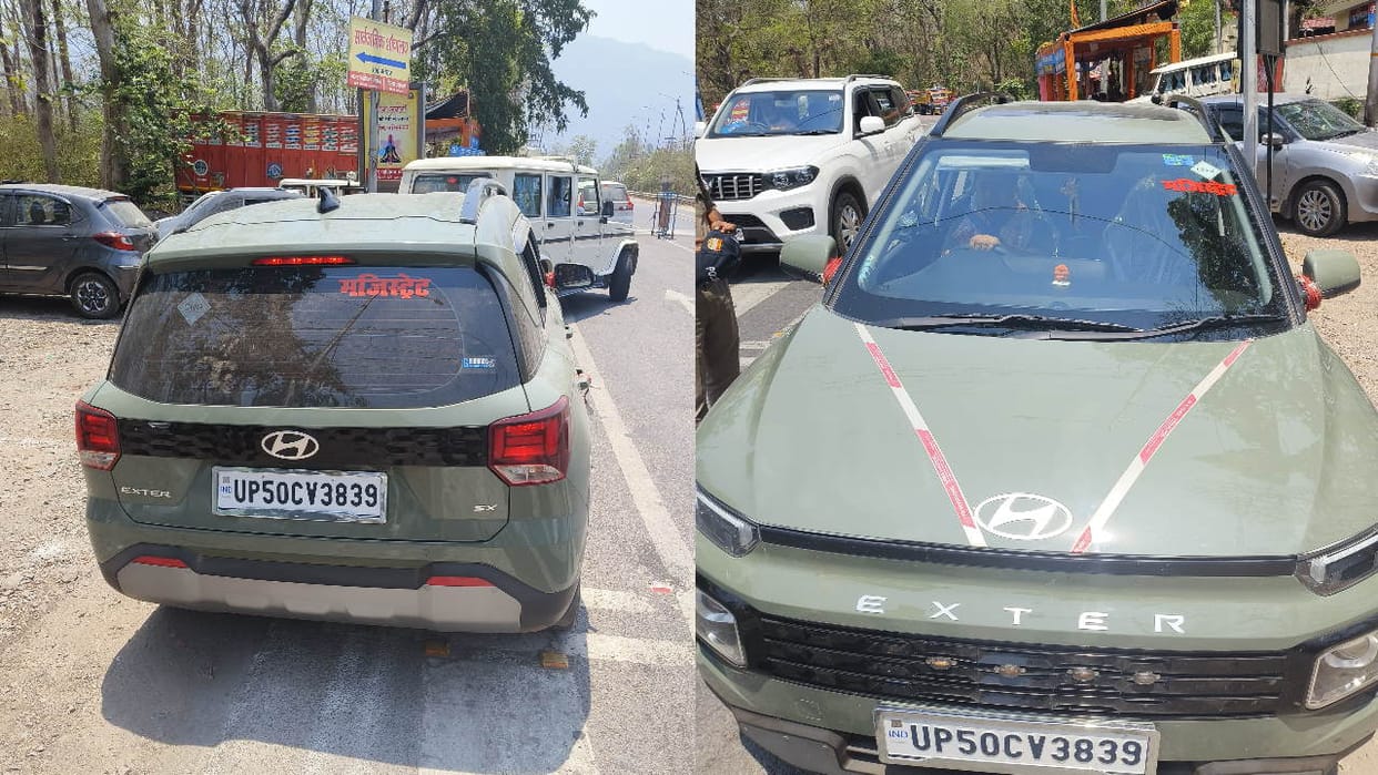 Police seized car of judge son violating traffic rules Rishikesh Uttarakhand News in hindi