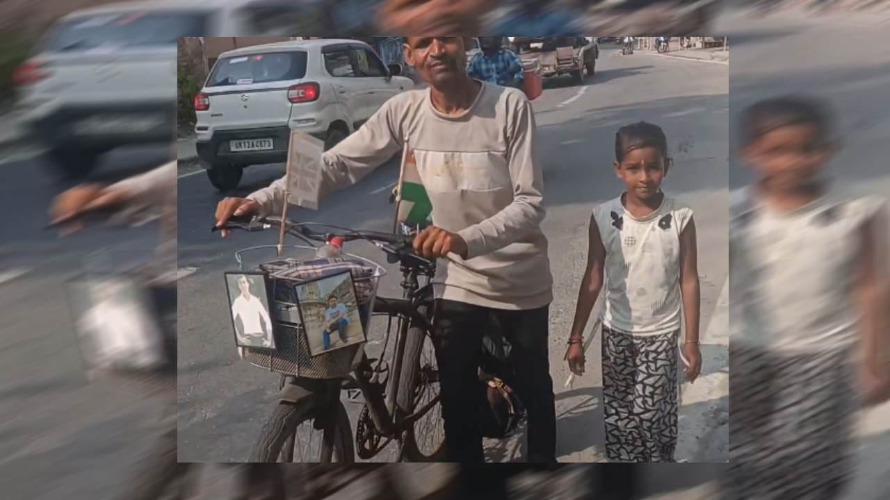 Father daughter duo from Gujarat on bicycle trip to Badri-Kedarnath Dham Father fulfilled daughter wish