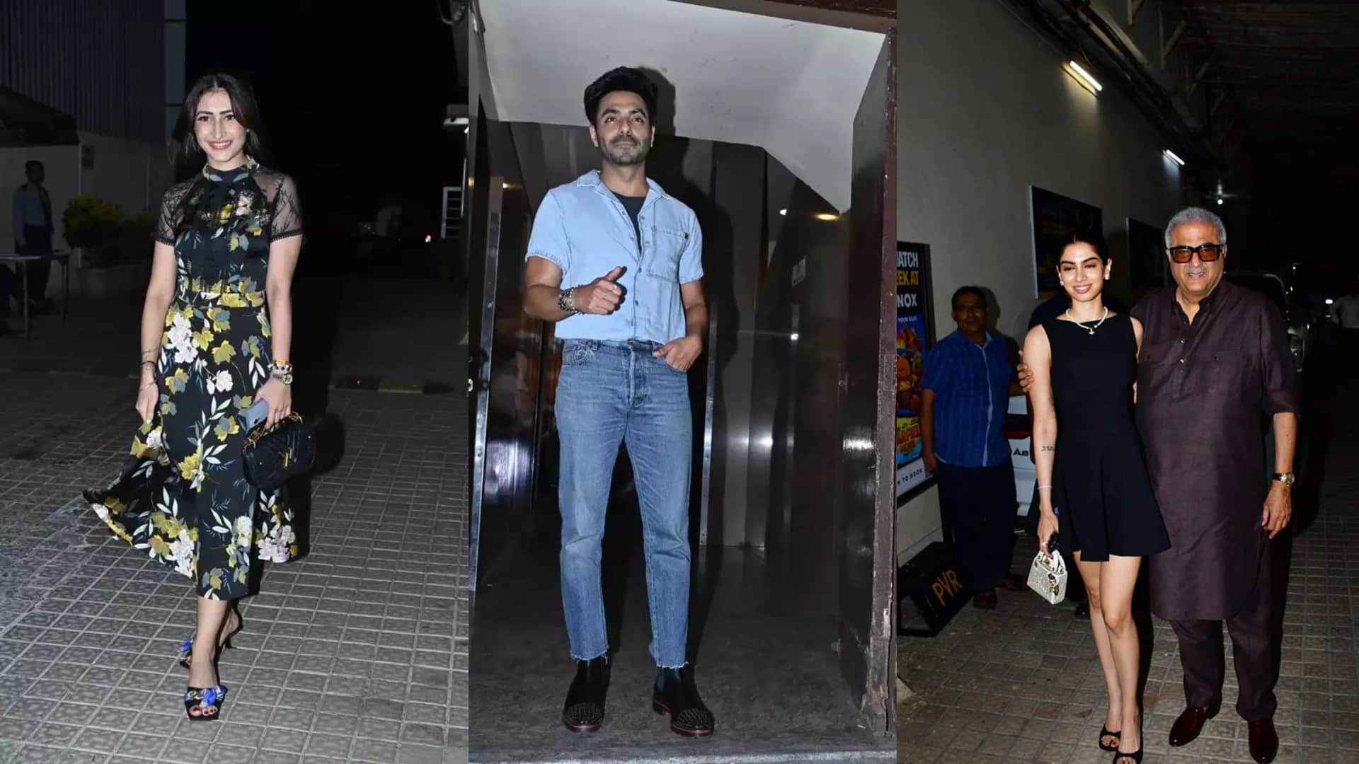 Mr and Mrs Mahi Screening janhvi kapoor karan johar khushi Kunal Khemu Soha Ali Khan Boney Kapoor Neha Dhupia