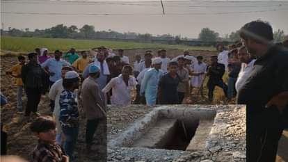 शव दफनाने को लेकर उलझे दो पक्ष।