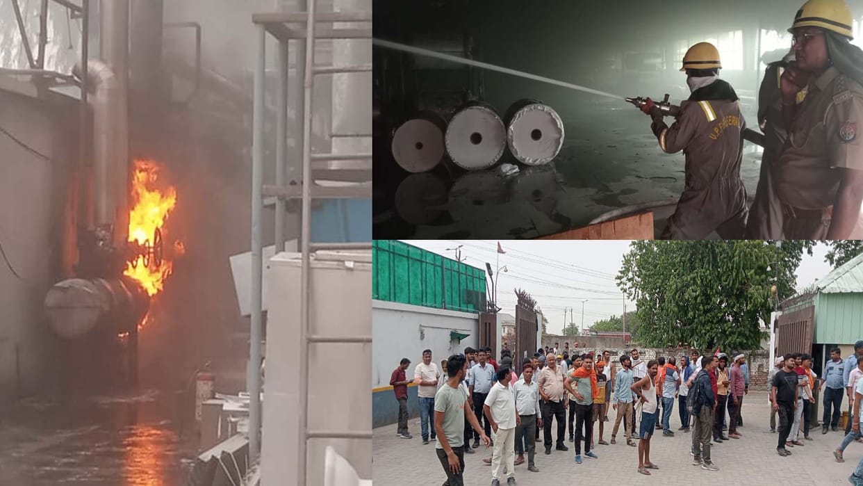 Kanpur Dehat: Fire breaks out in wrapper printing factory