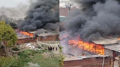 Shuklaganj: Fire broke out in a furniture factory due to short circuit