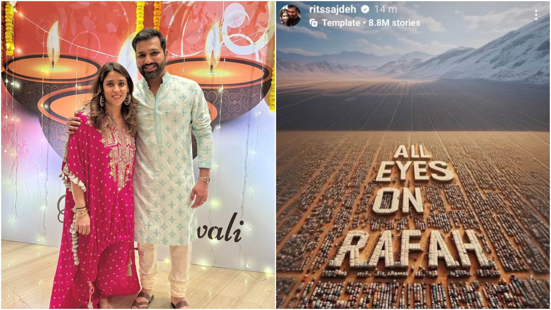 Rohit Sharma wife Ritika Sajdeh supported Palestine? Deleted All eyes on Rafah Post after getting trolled