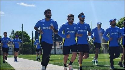 T20 World cup : Indian team players start training in New York Hardik pandya sweat it out with bat and bowl