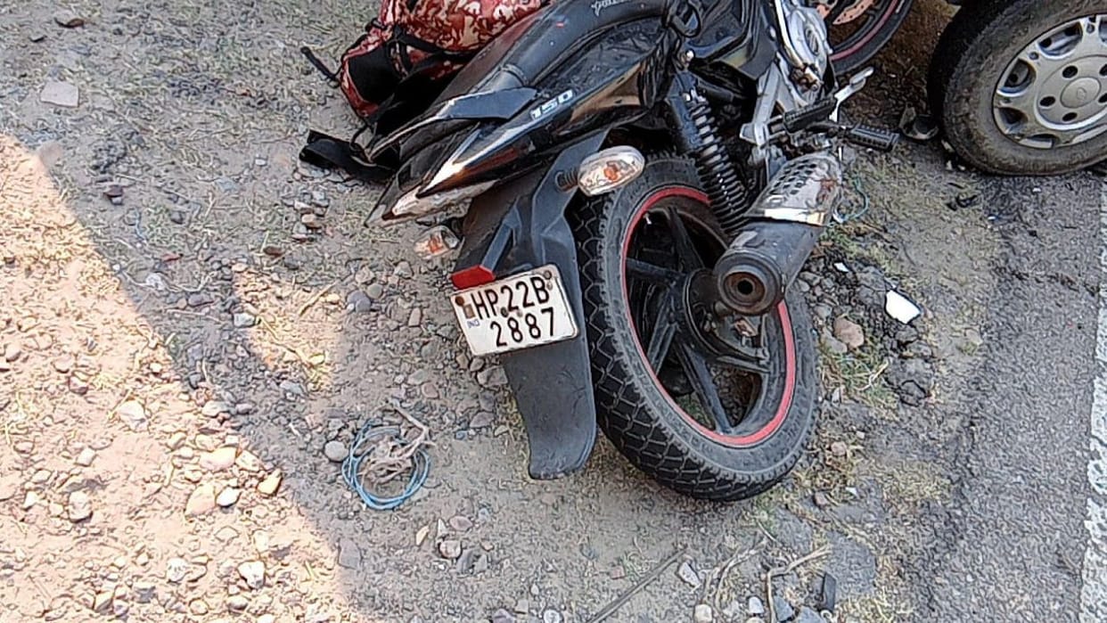 Trolley and bike collide near Bhota bike rider dies on the spot