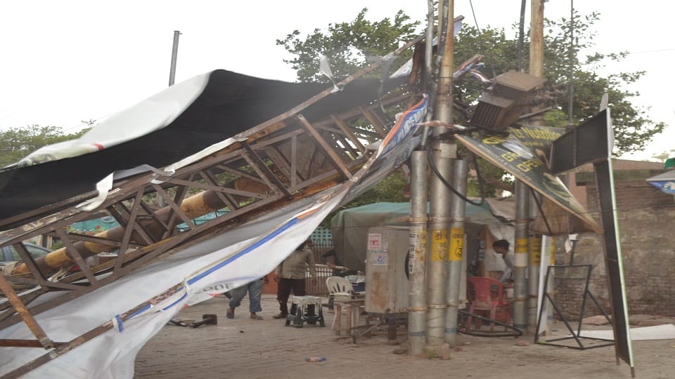 Hathras electrical system collapsed due to storm