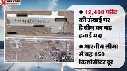 चीन के कब्जे वाले तिब्बत के शिगात्से एयरबेस पर तैनात जे-20 फाइटर जेट्स