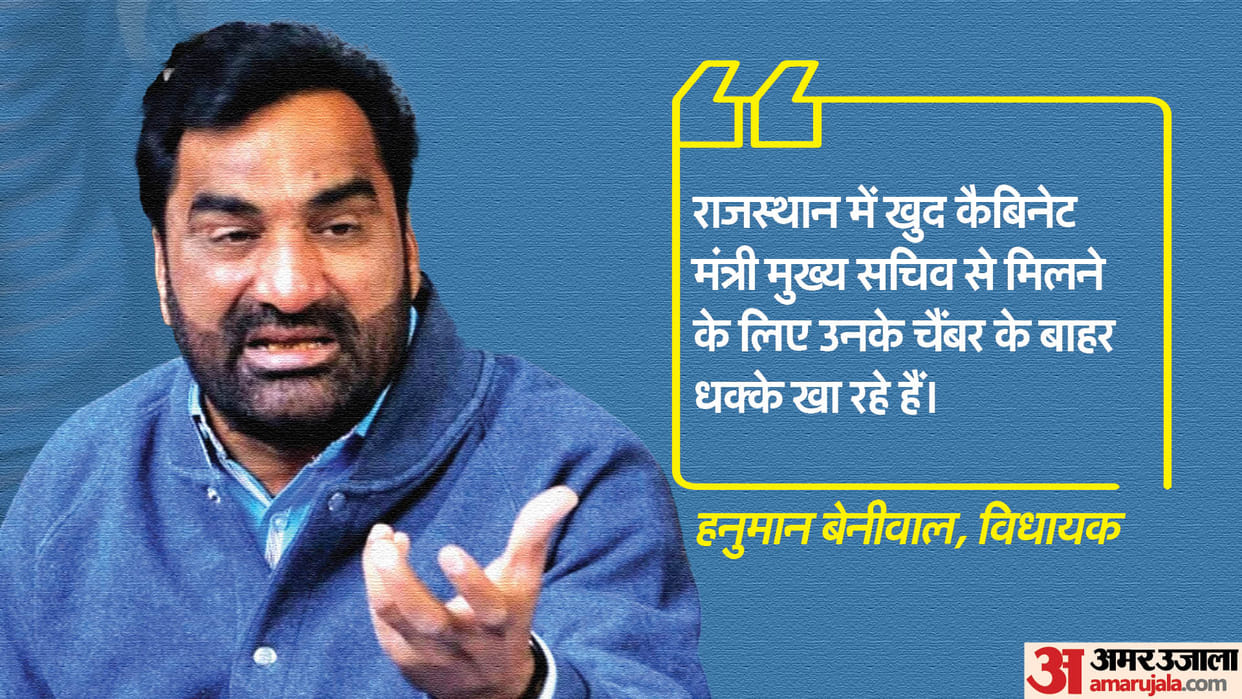 Jaipur News: Hanuman Beniwal said Chief Secretary is running a parallel government in Rajasthan