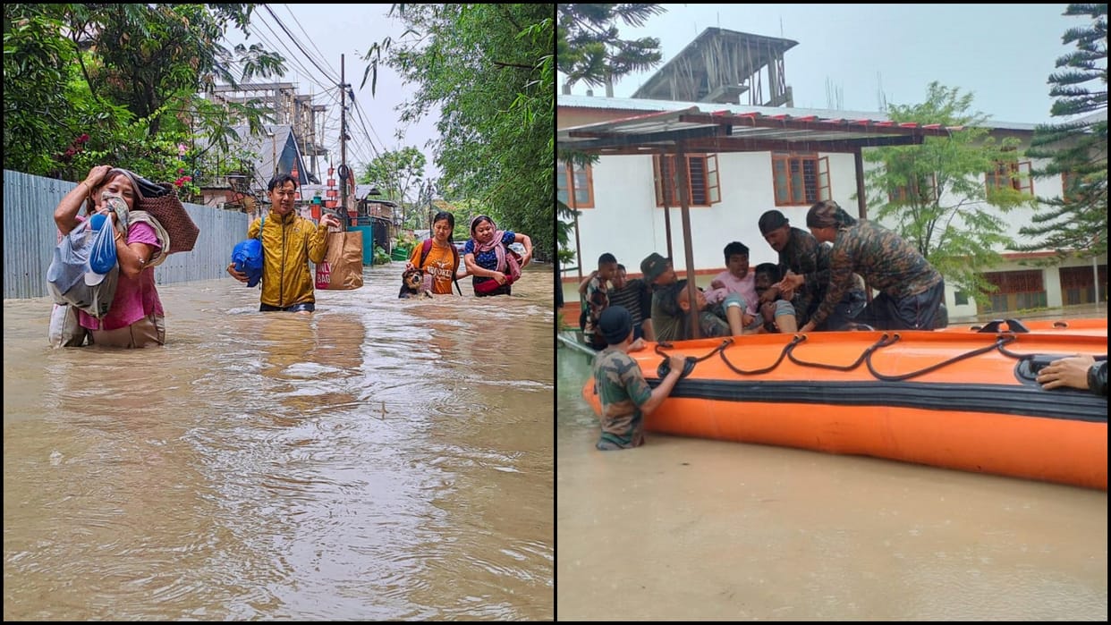 Manipur flood affected more people and Assam flood situation worsens one dead after Remal cyclone