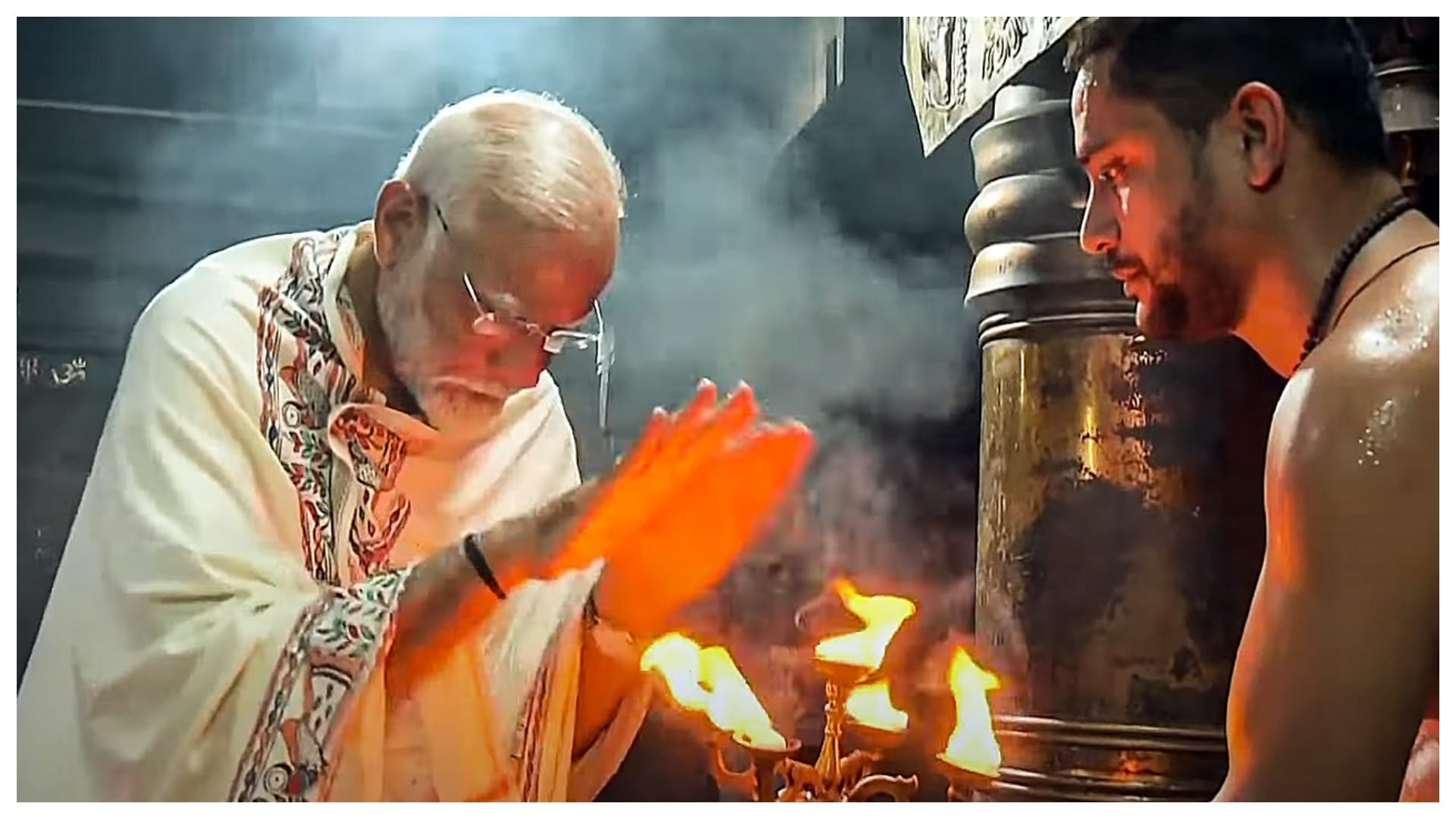 PM Modi begins dhyan meditation at Kanniyakumari Vivekananda Rock Memorial see photos