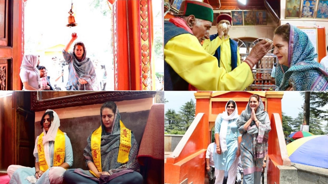 After paying obeisance at the famous Jakhu Hanuman temple in Shimla, Priyanka Gandhi did a road show in Solan
