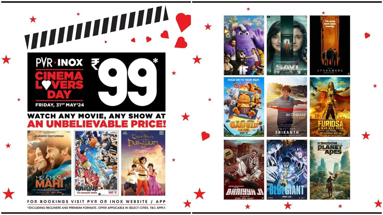 Cinema Lovers Day Mr And Mrs Mahi Chhota Bheem and the Curse of Damyaan The Garfield Srikanth watch Just Rs 99
