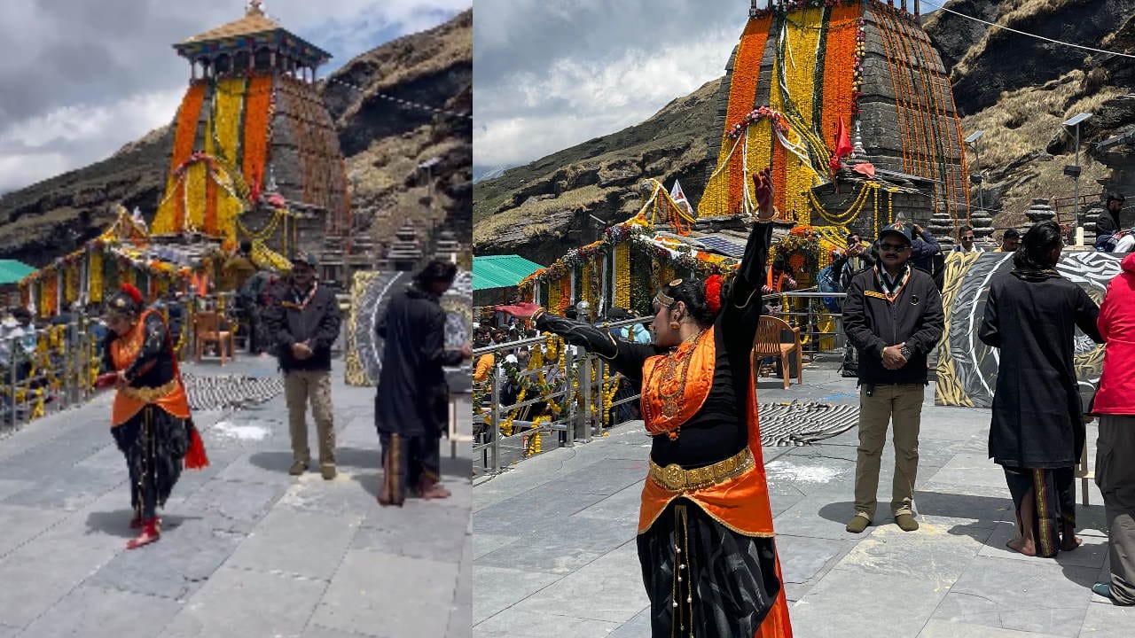 Shraddha Bachheti and Abhishek Yadav made a record by performing Bharatnatyam in Tungnath Uttarakhand