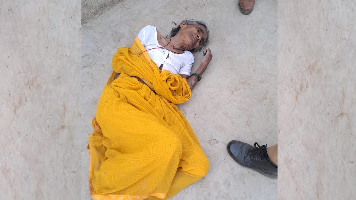 An old lady's dead body found in a house in Tulsipur Shravasti.