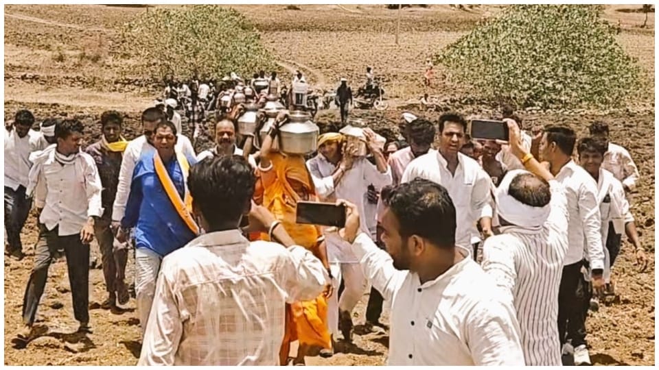 MP Youth Congress President descended into well with women says Government Jal Jeevan Mission is only on paper
