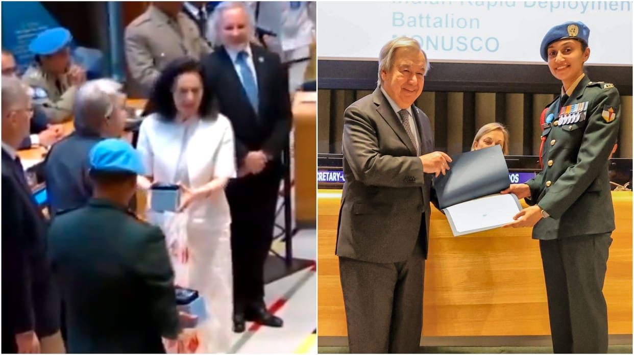 UN gender advocate of the year award for Major Radhika and Dag Hammarskjold Medal honour Naik Dhananjay Singh