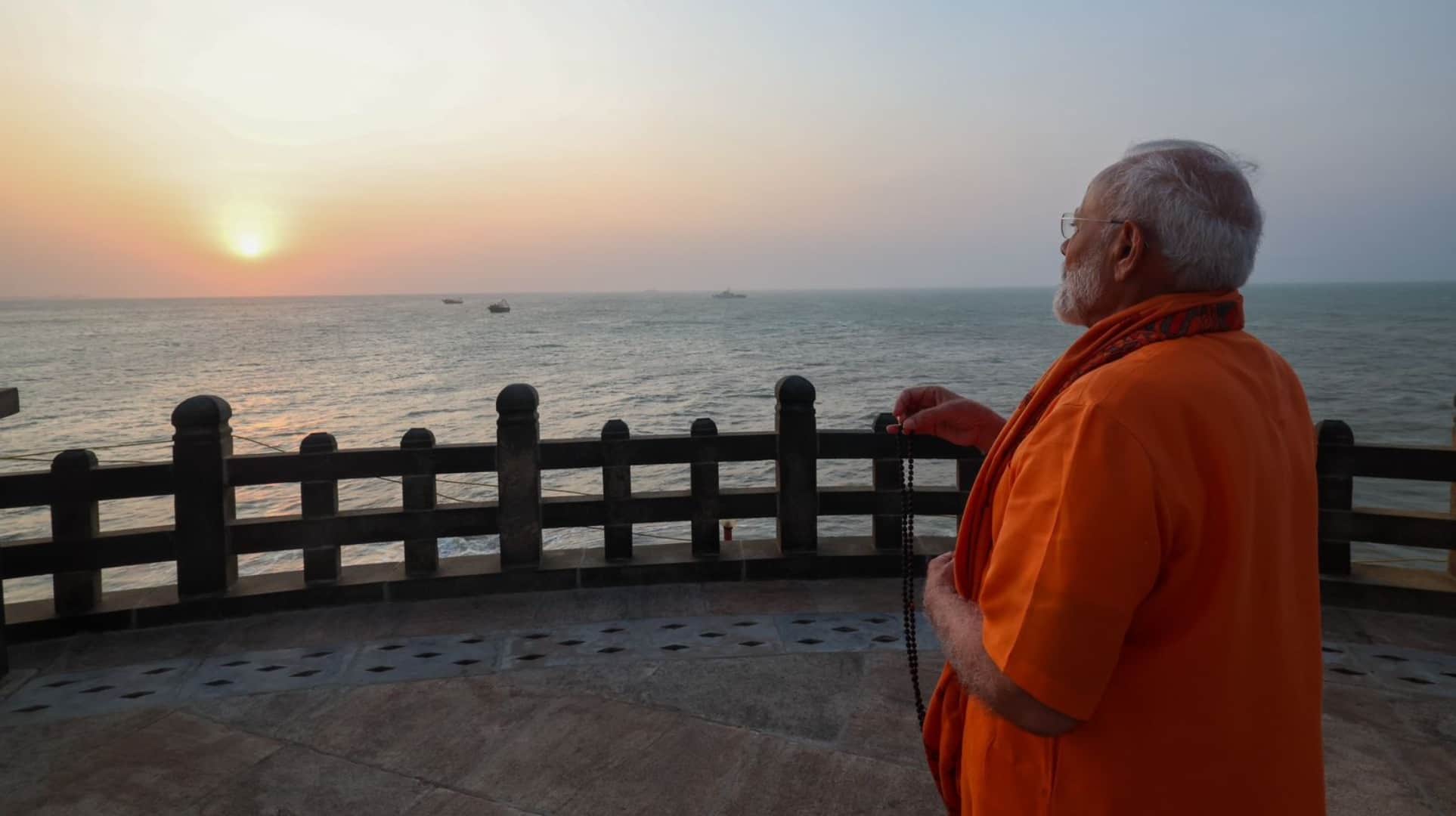 PM Modi meditates at Vivekananda Rock Memorial in Kanyakumari, see latest pics
