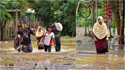 Flood In Nine Districts Of Assam From Remal Several Died two lakh people affected