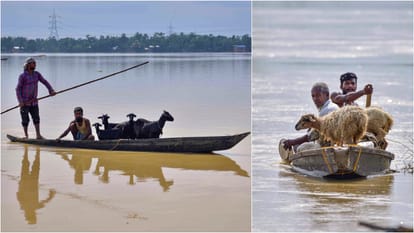 Flood In Nine Districts Of Assam From Remal Several Died two lakh people affected