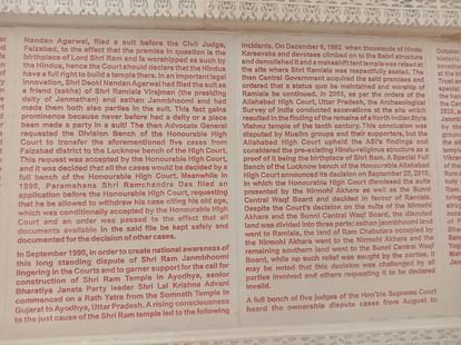 Ayodhya: Walls of Ram Mandir depict 500 years of struggle, Advani's Rath Yatra also mentioned Ayodhya: Struggle for 500 years written on temple of Ram Mandir.