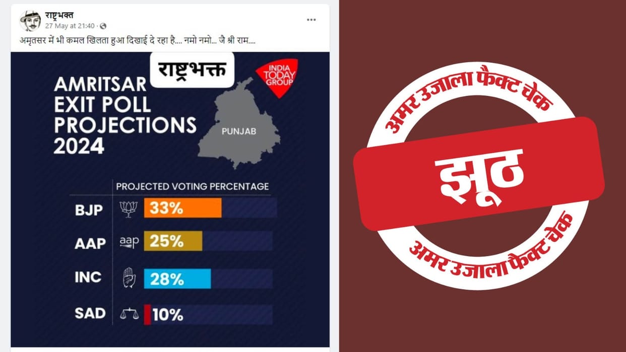 Fact Check: Graphic estimating BJP getting most votes in Amritsar is fake