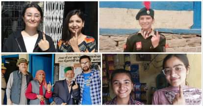 हिमाचल लोकसभा व विधानसभा चुनाव में प्रदेशवासियों ने किया मतदान।