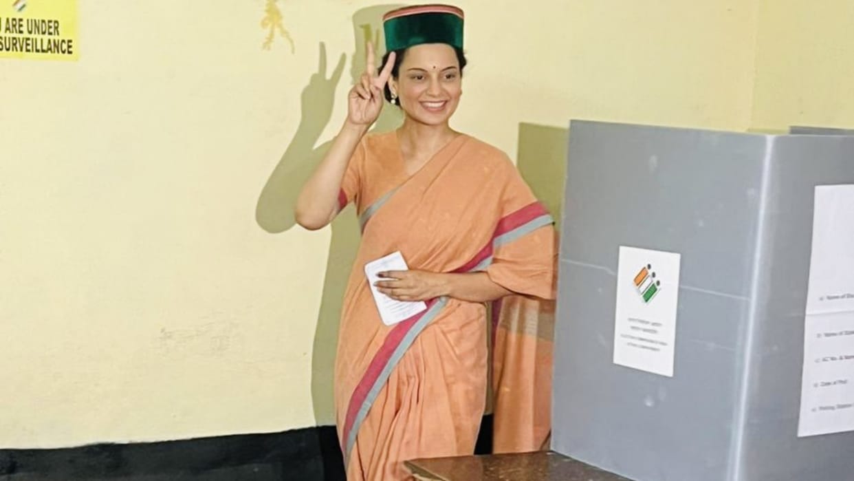 Kangana Ranaut Cast her Vote in Lok sabha election 2024 seven Phase Details Inside