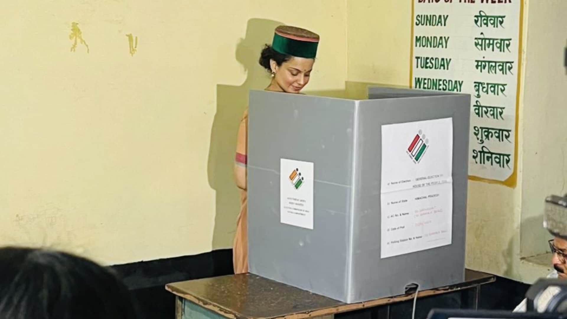 Kangana Ranaut Cast her Vote in Lok sabha election 2024 seven Phase Details Inside