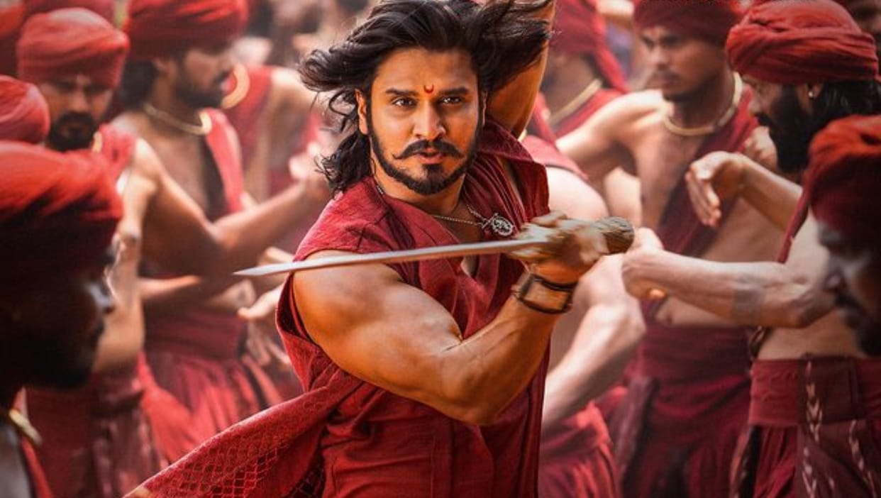 Makers have released Special birthday poster of Nikhil Siddhartha from upcoming PAN Indian movie Swayambhu
