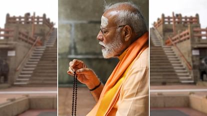 PM Narendra Modi meditates at the Vivekananda Rock Memorial in Kanyakumari
