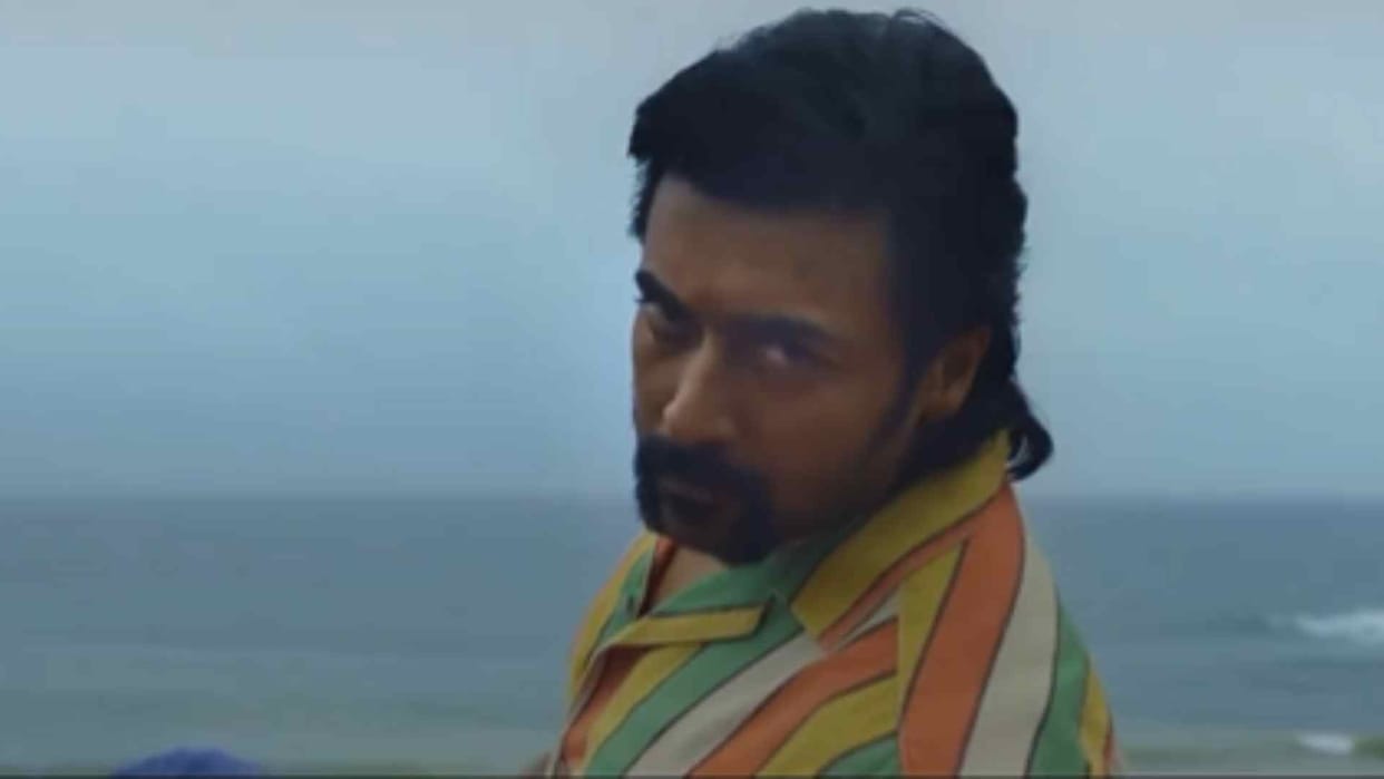 Suriya look from Karthik Subbaraj film released the actor retro style created buzz on social media