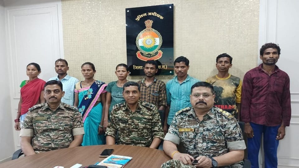 Eight Naxalites including four hardcore Naxalites surrendered reward was announced on four in Sukma
