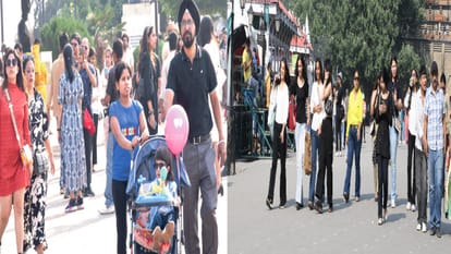 शिमला में सैलानी।