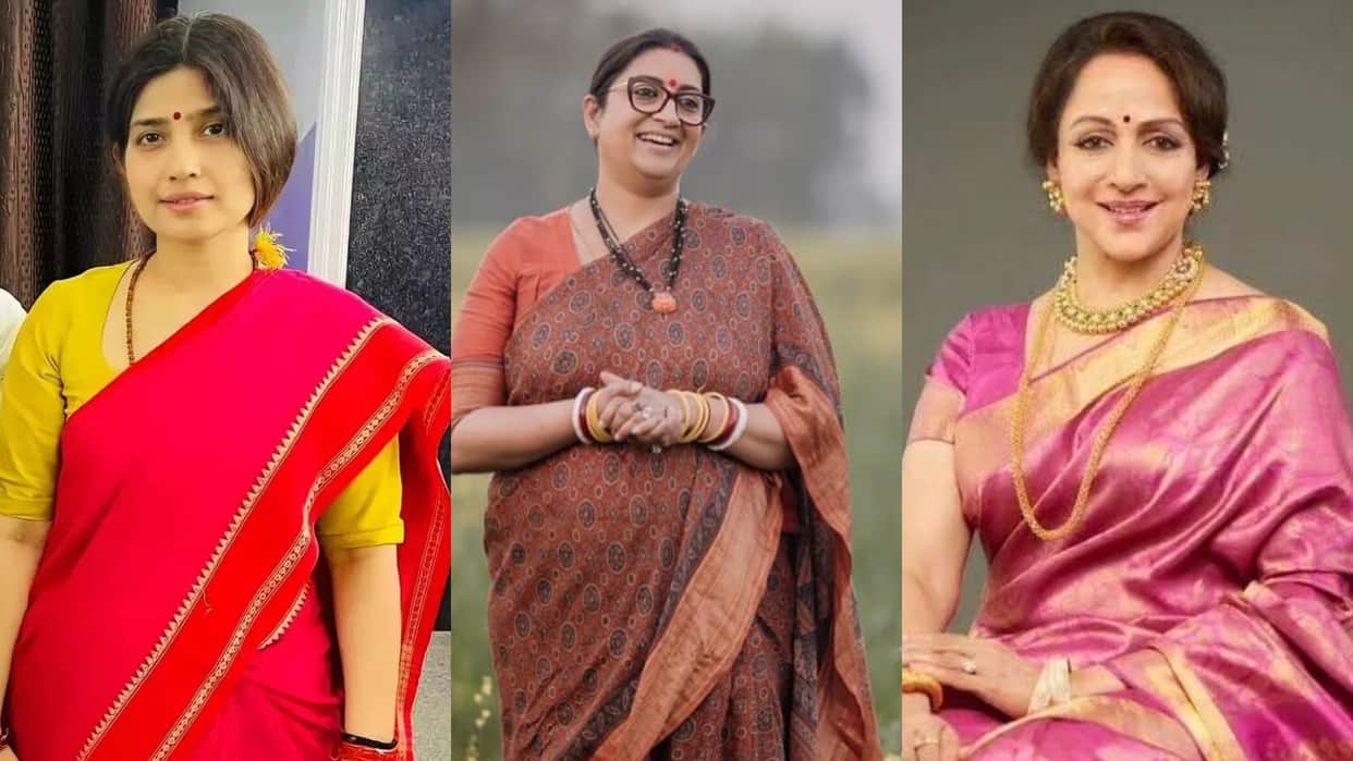 Handloom Saree collection inspired by Lok Sabha election candidate Dimple yadav to kangana ranaut