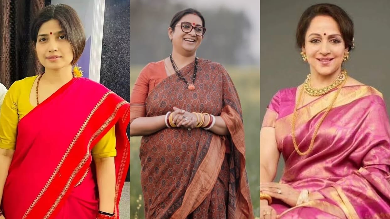 Handloom Saree collection inspired by Lok Sabha election candidate Dimple yadav to kangana ranaut