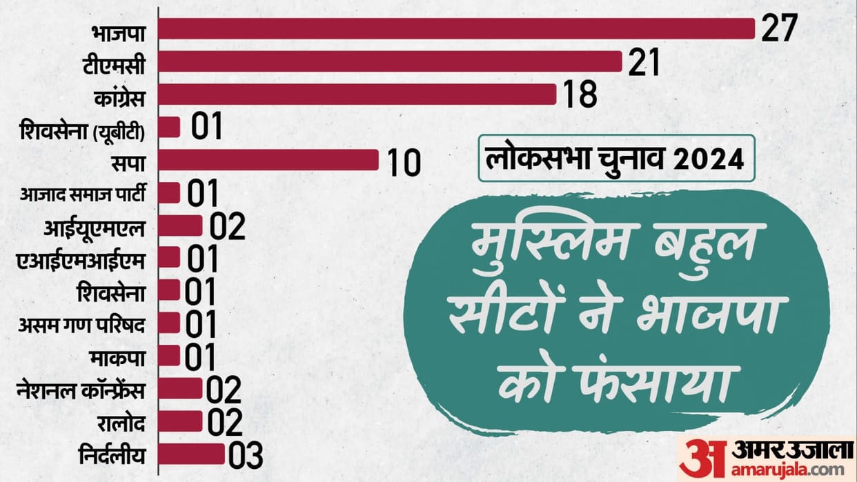 Lok Sabha Election 2024 vs 2019 Result Analysis Muslim Dominated Seats BJP vs Congress Winning Candidates