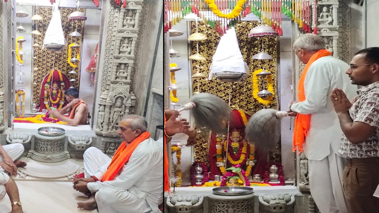 Sirohi : Lumbaram reached Sarneshwar Mahadev to seek blessings, said- Gehlot's dream will remain incomplete
