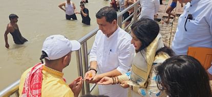 Rishikesh News Lok Sabha MP Anil Baluni perform Ganga puja said will definitely fulfill all promises