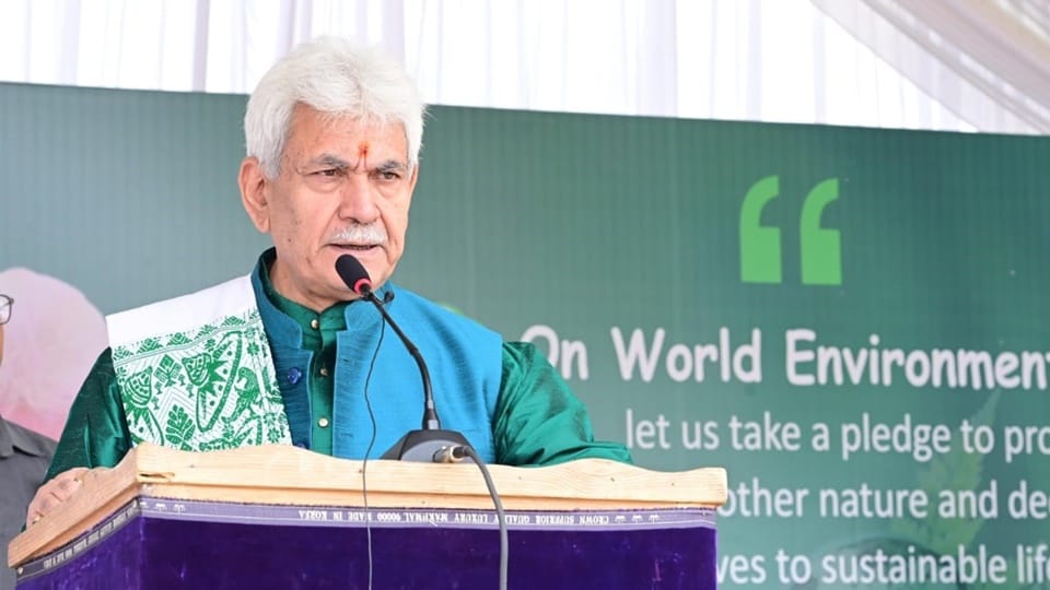 lg manoj sinha addresses conference on Our Land Our Future at Srinagar