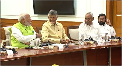 NDA Coalition Partners meeting after Lok Sabha Election Result PM Modi Chandrababu Naidu Nitish Kumar