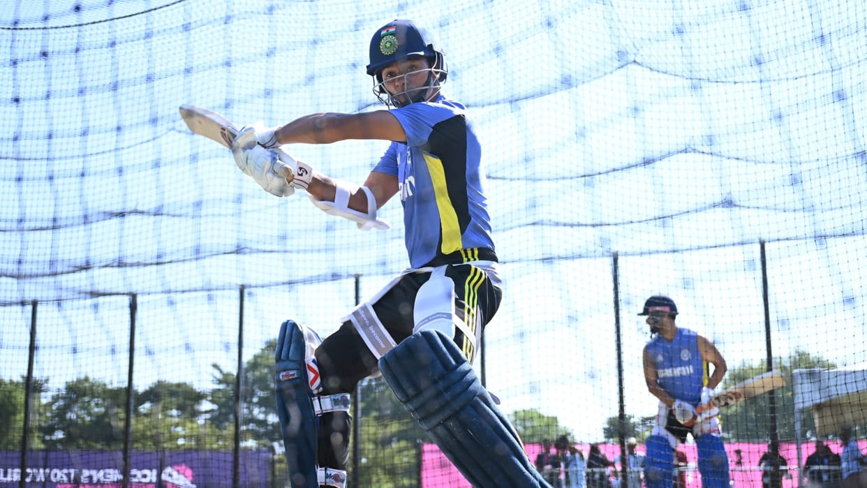 Indian Players practice in Nets ahead of match against Ireland in T20 World cup 2024 Yashavi bats in nets
