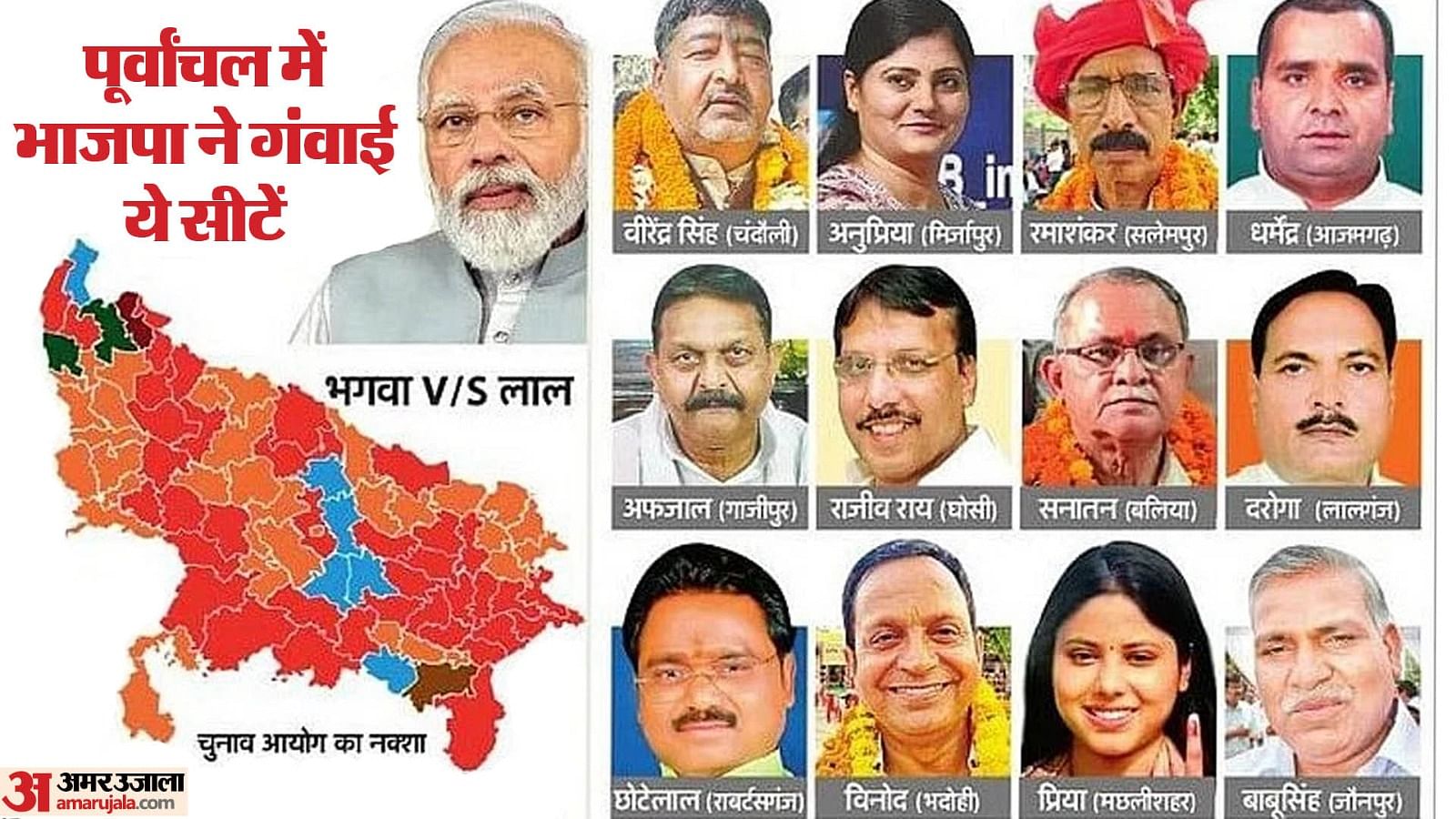 UP Lok Sabha Election Result 2024 Samajwadi Party won 10 out of 13 seats in Purvanchal BJP lost six seats