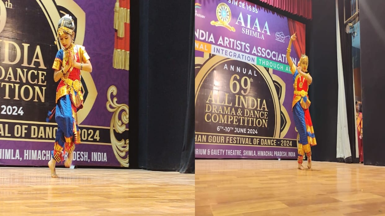 All India competition held at Kalibari Shimla, Bharatnatyam, Kathak and Kuchipudi dances garnered accolades