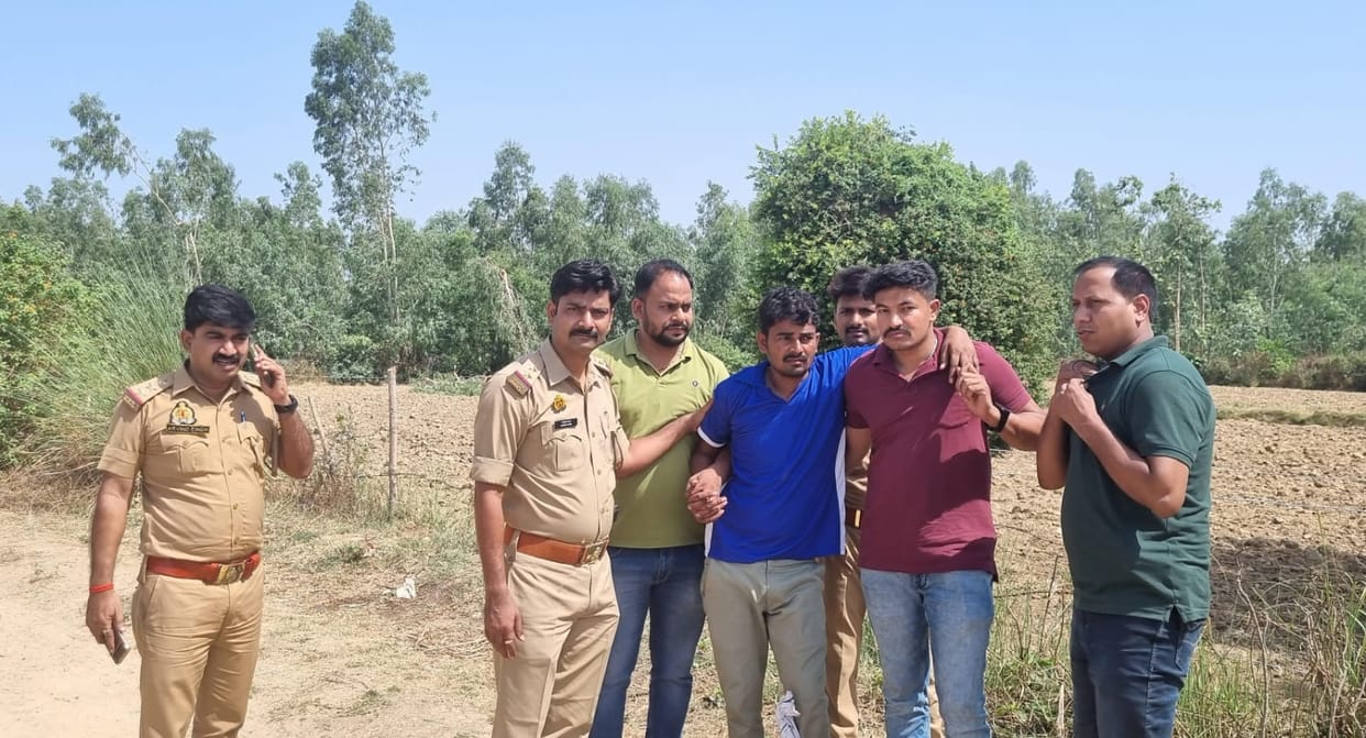 UP: Police encounter with a criminal carrying a reward of Rs 25 thousand, he was shot in the leg, cases are re